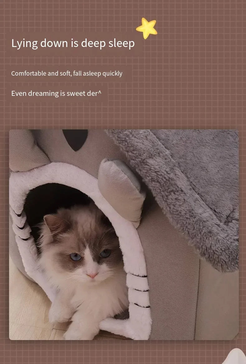 All Seasons Warm Washable Cat Dog House Indoor Soft Removable Cushion