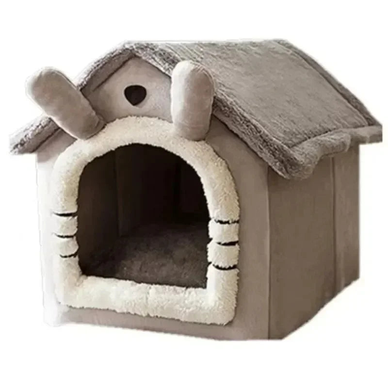 All Seasons Warm Washable Cat Dog House Indoor Soft Removable Cushion