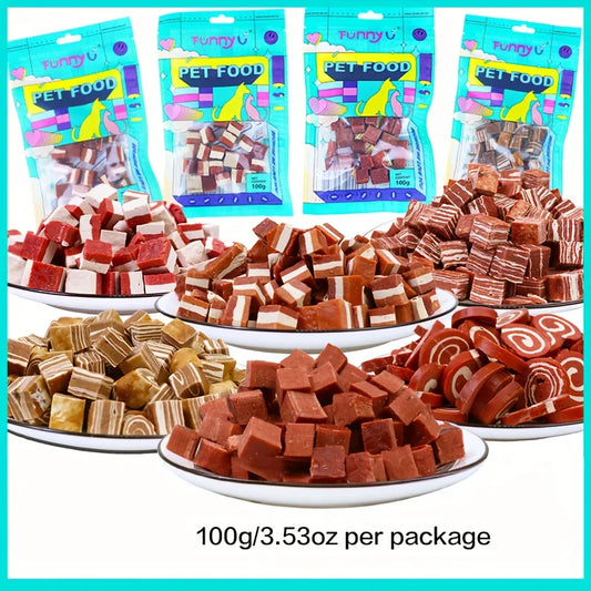 3.53oz Beef And Meat Cubes Dog Treats