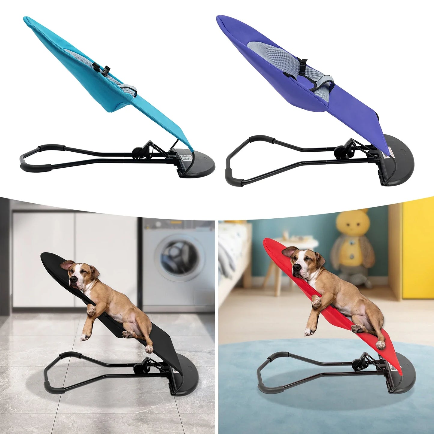 Pet Rocking Chair for Small/Medium Dogs & Cats, 33lb Capacity