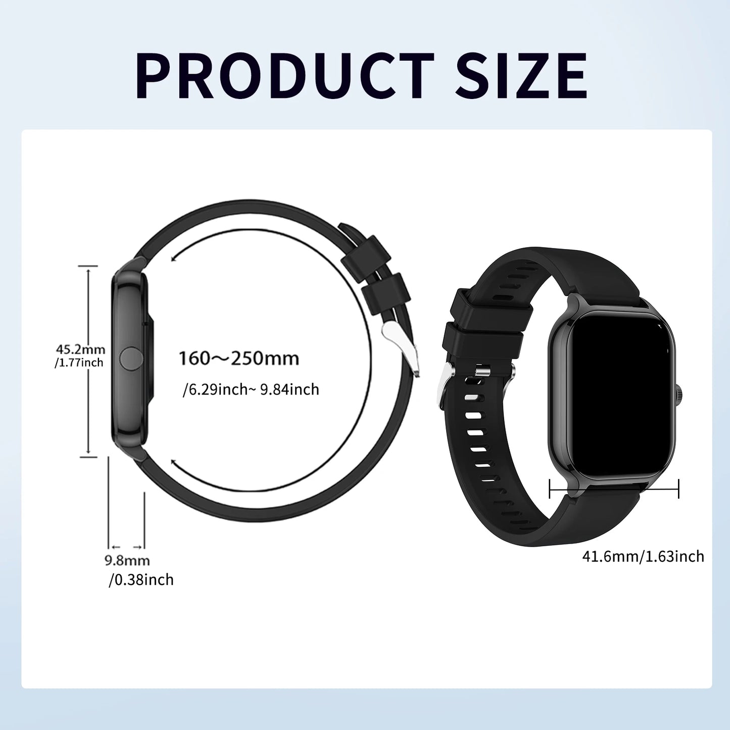 Smart watch wireless calling/dial Sport mode iPhone/Andriod