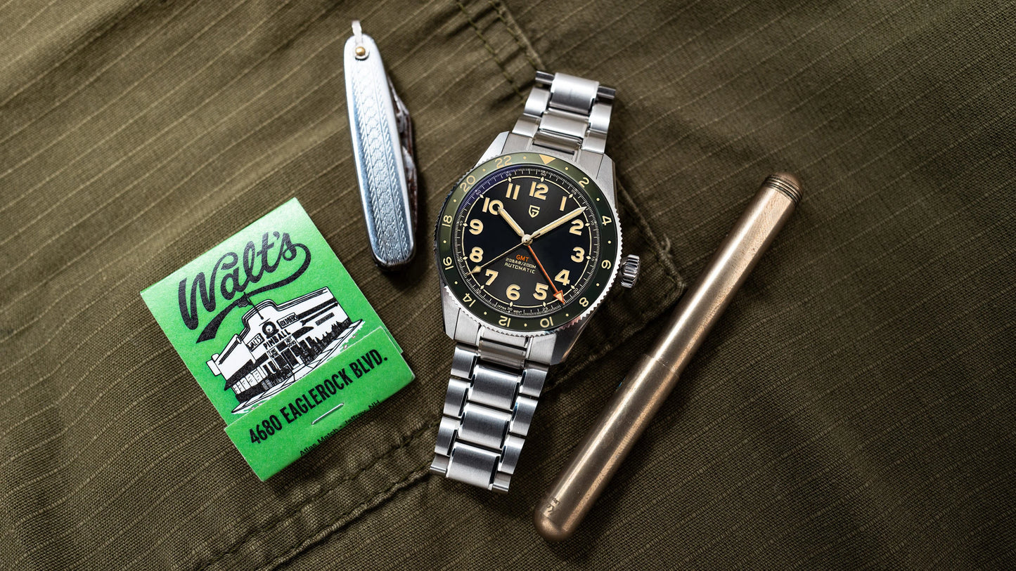 （Local delivery）PAGANI DESIGN 2025 New NH34 GMT Men's Automatic Mechanical Watch Stainless Steel Sapphire 20Bar C3 reloj hombre