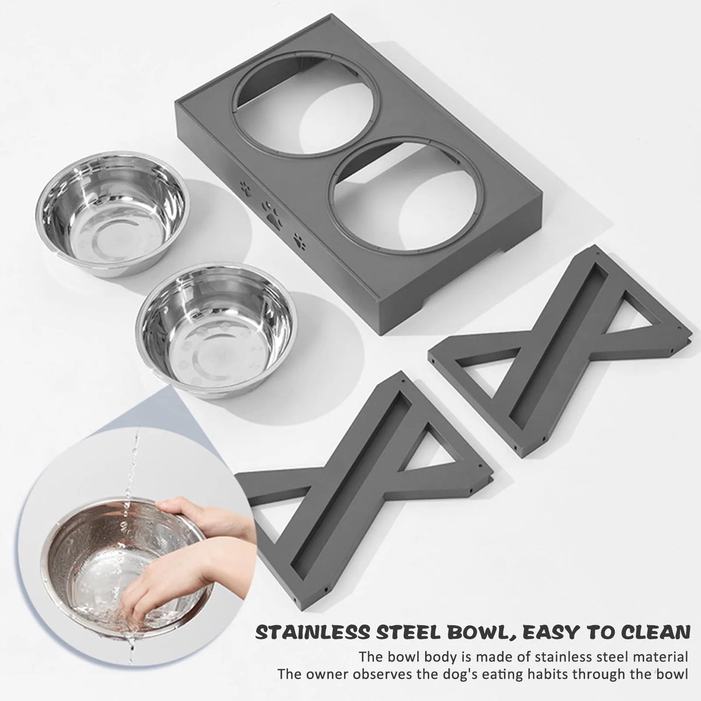 Stainless Steel Elevated Dog Bowl