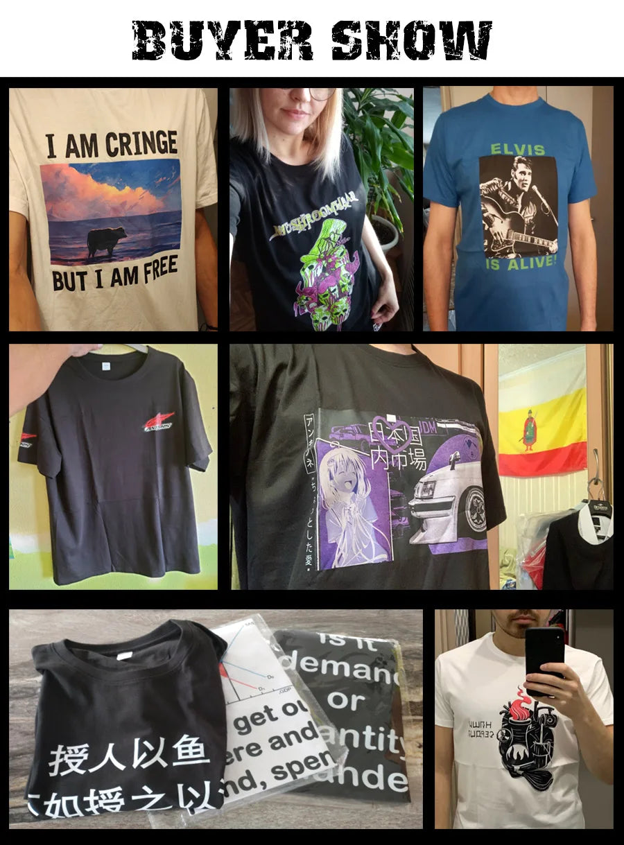 Custom T Shirt for Men Front Back Print Make Your Design Logo Text Gift made USA