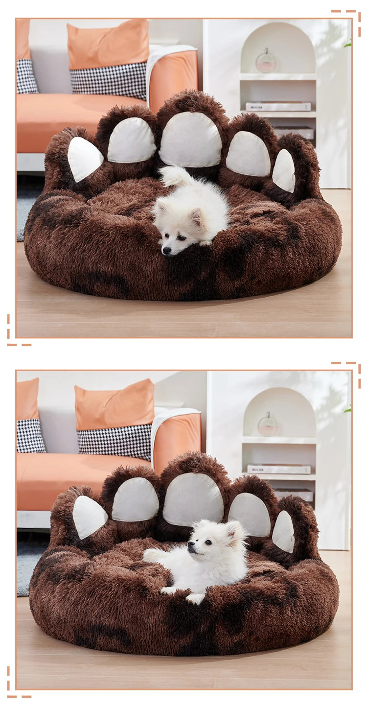 Cozy Comfy Pet Dog Bed Paw Shape Warm Dog Bed Cushion