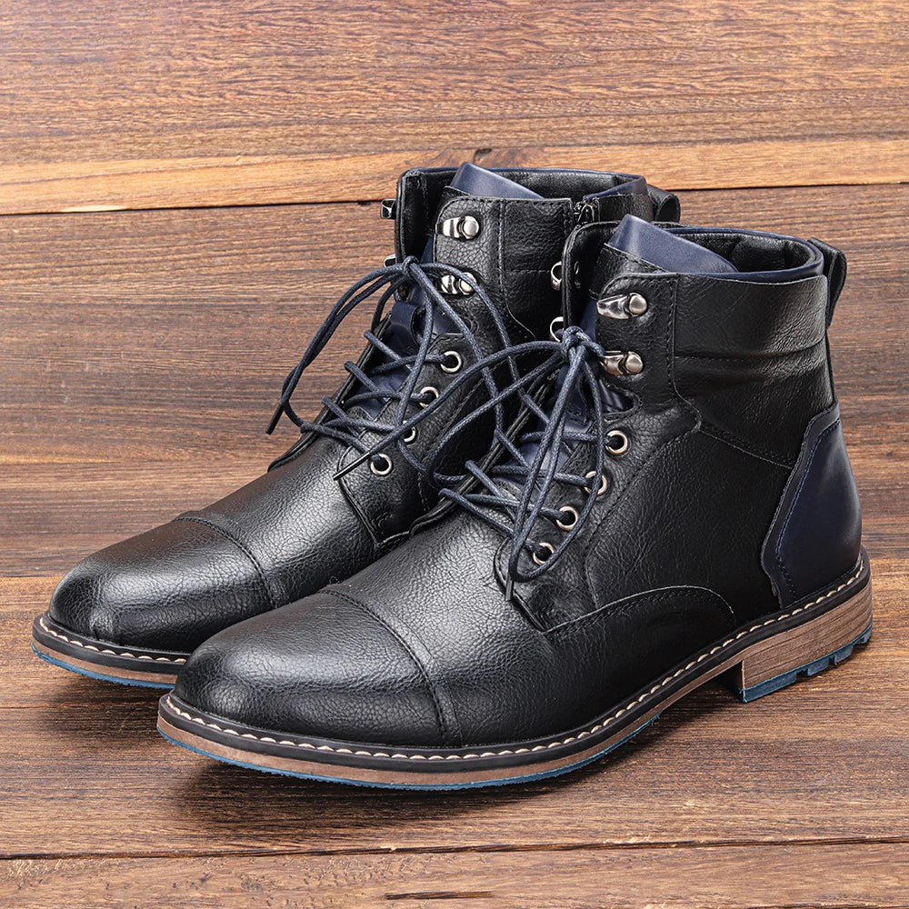 Retro Men Ankle Boots Casual  Men Boots