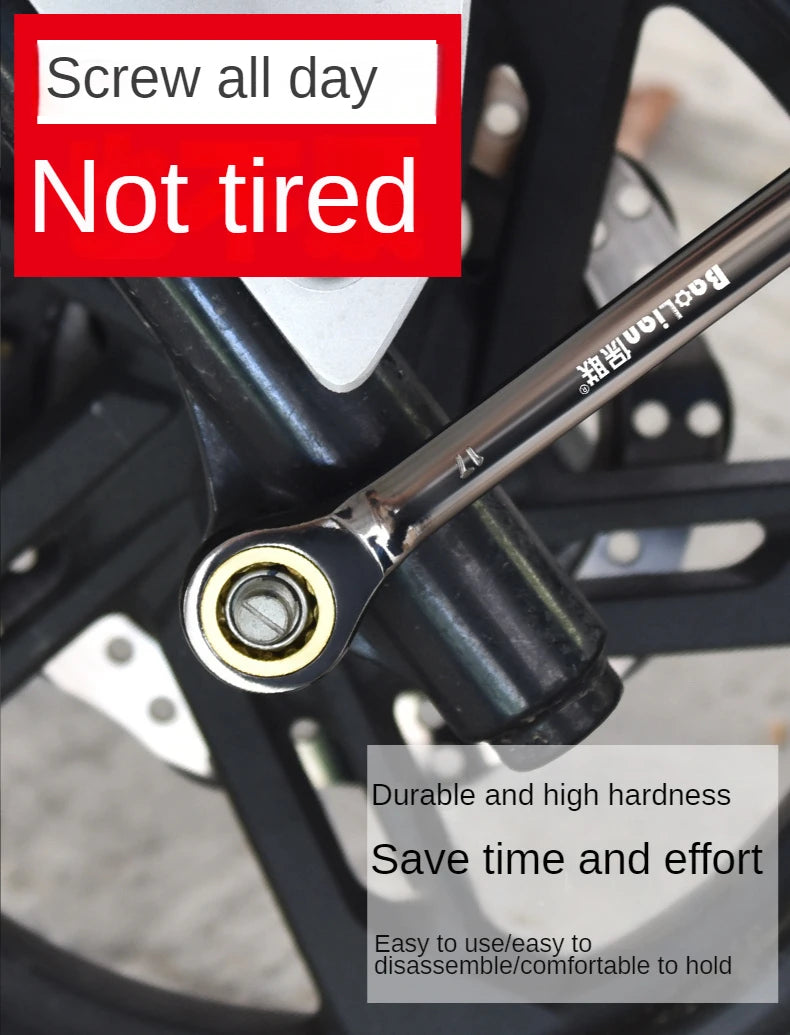 Universal Torx Wrench Adjustable Torque 8-22mm Ratchet Spanner for Bicycle Motorcycle Car Repair Tools