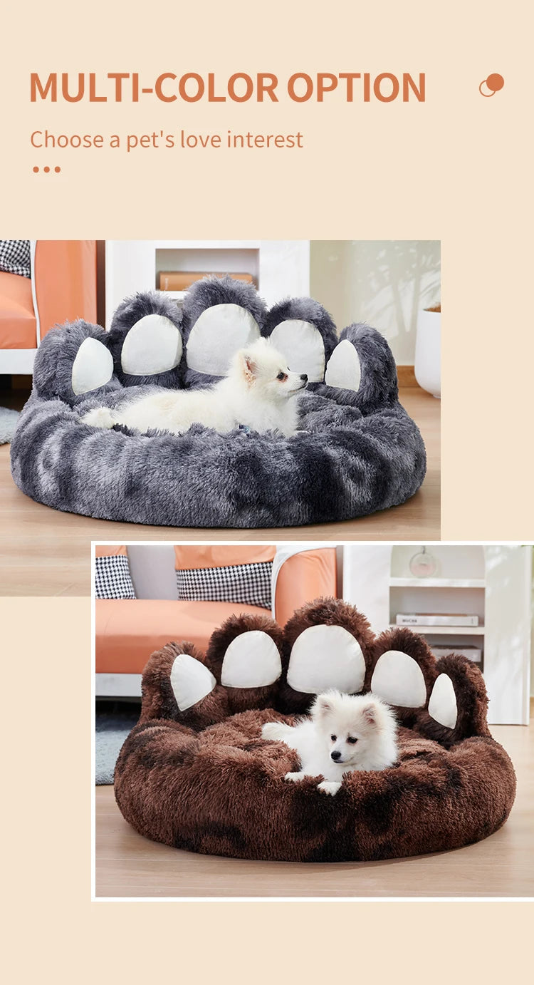 Cozy Comfy Pet Dog Bed Paw Shape Warm Dog Bed Cushion