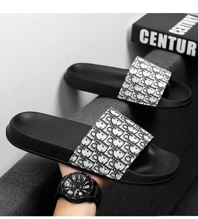 Men's Slippers Beach Slippers Slip-On Sandals-