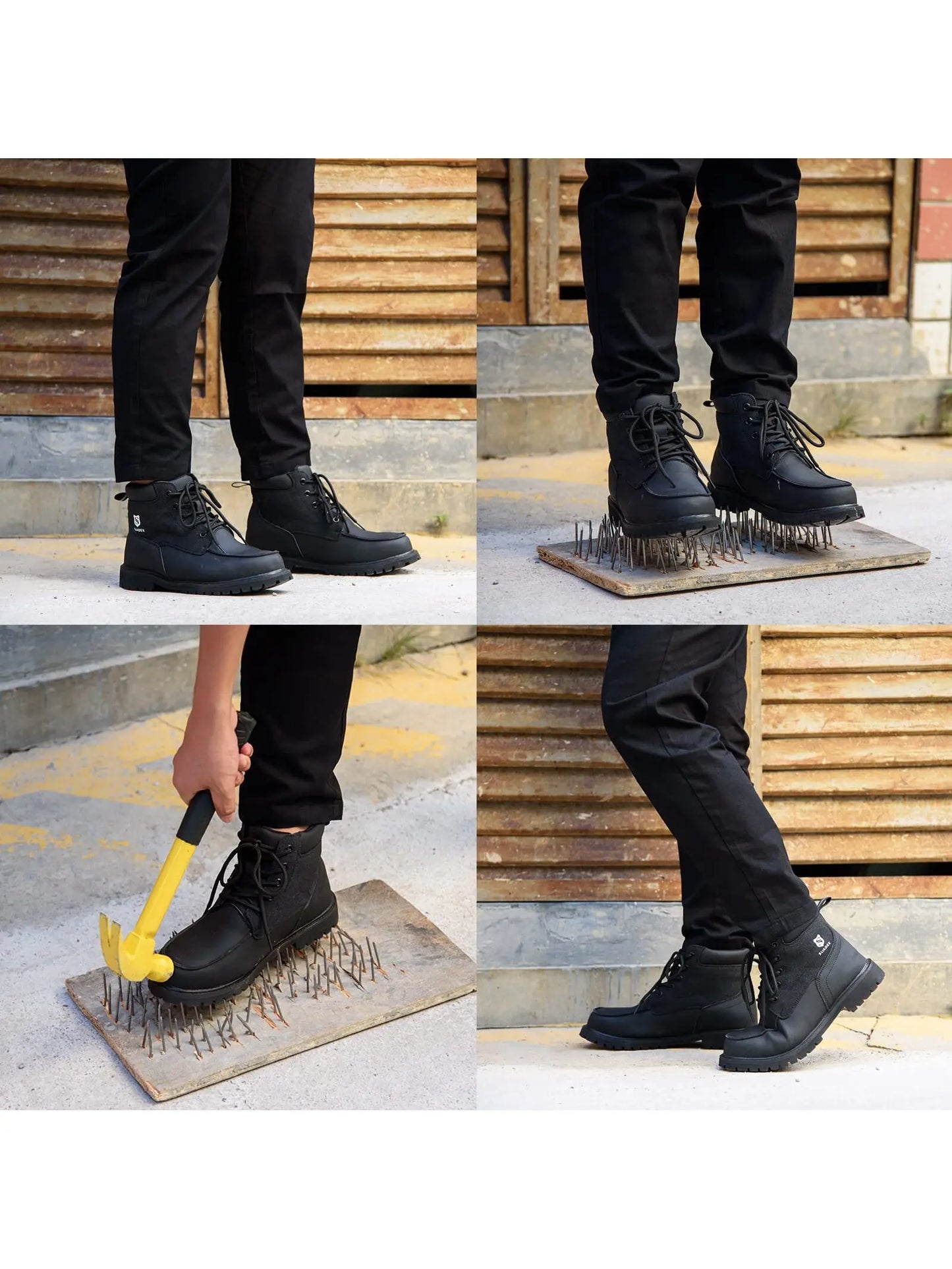 SUADEX Steel Toe Boots for Men Women Waterproof Indestructible Work Safety Boot