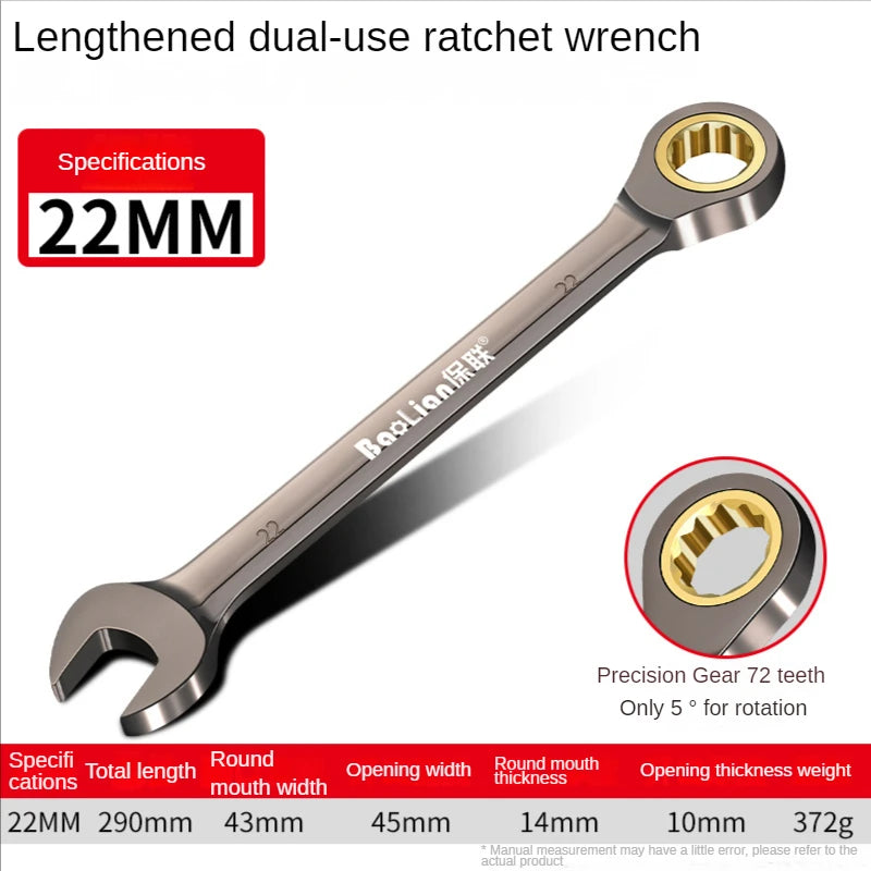 Universal Torx Wrench Adjustable Torque 8-22mm Ratchet Spanner for Bicycle Motorcycle Car Repair Tools