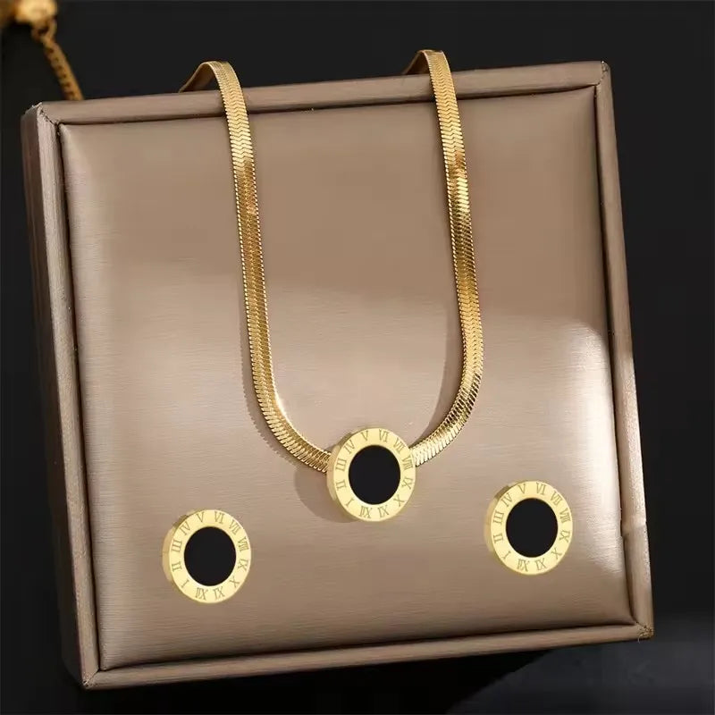 3pcs/set Stainless Steel Jewelry Set