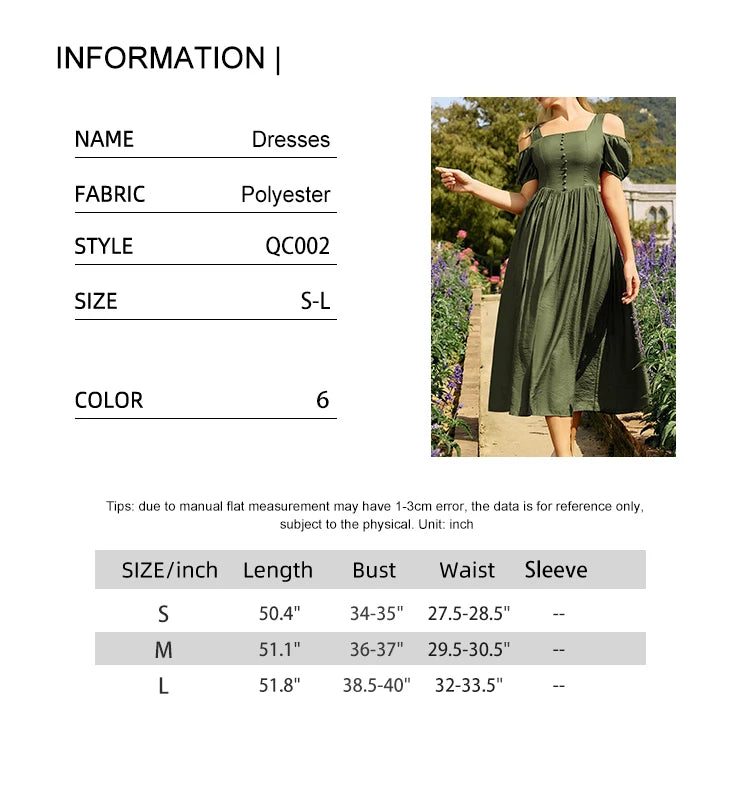 Women Renaissance Summer Midi Dress