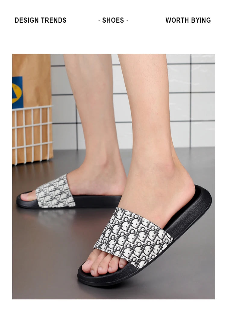 Men's Slippers Beach Slippers Slip-On Sandals-