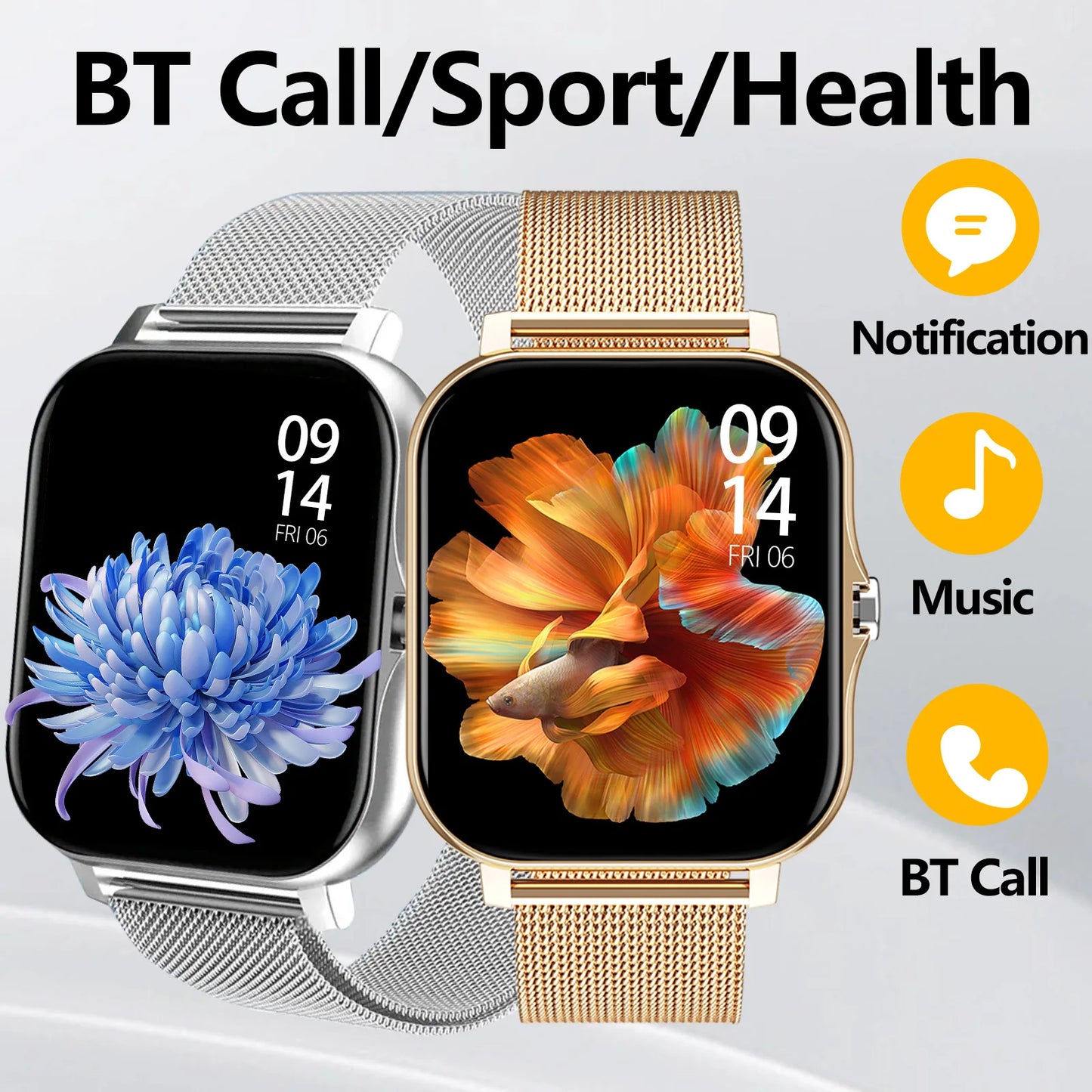 Smart watch wireless calling/dial Sport mode iPhone/Andriod