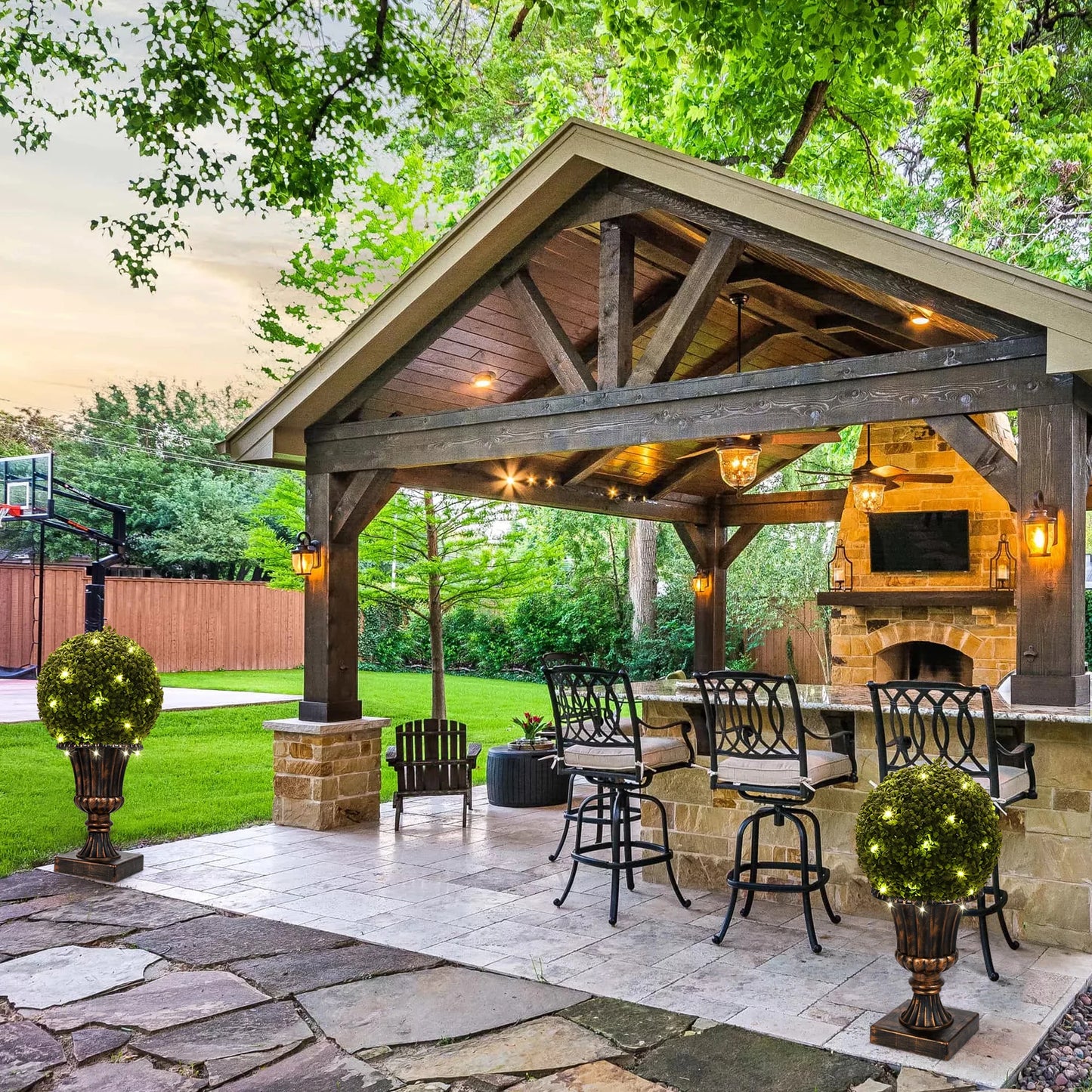 24” Artificial Plant Topiary Ball with Pot