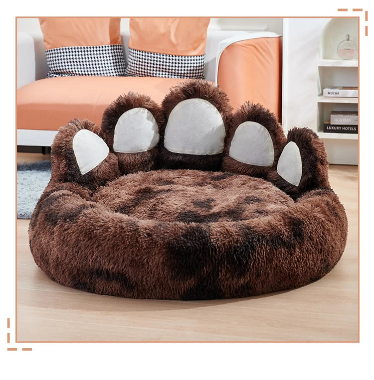 Cozy Comfy Pet Dog Bed Paw Shape Warm Dog Bed Cushion