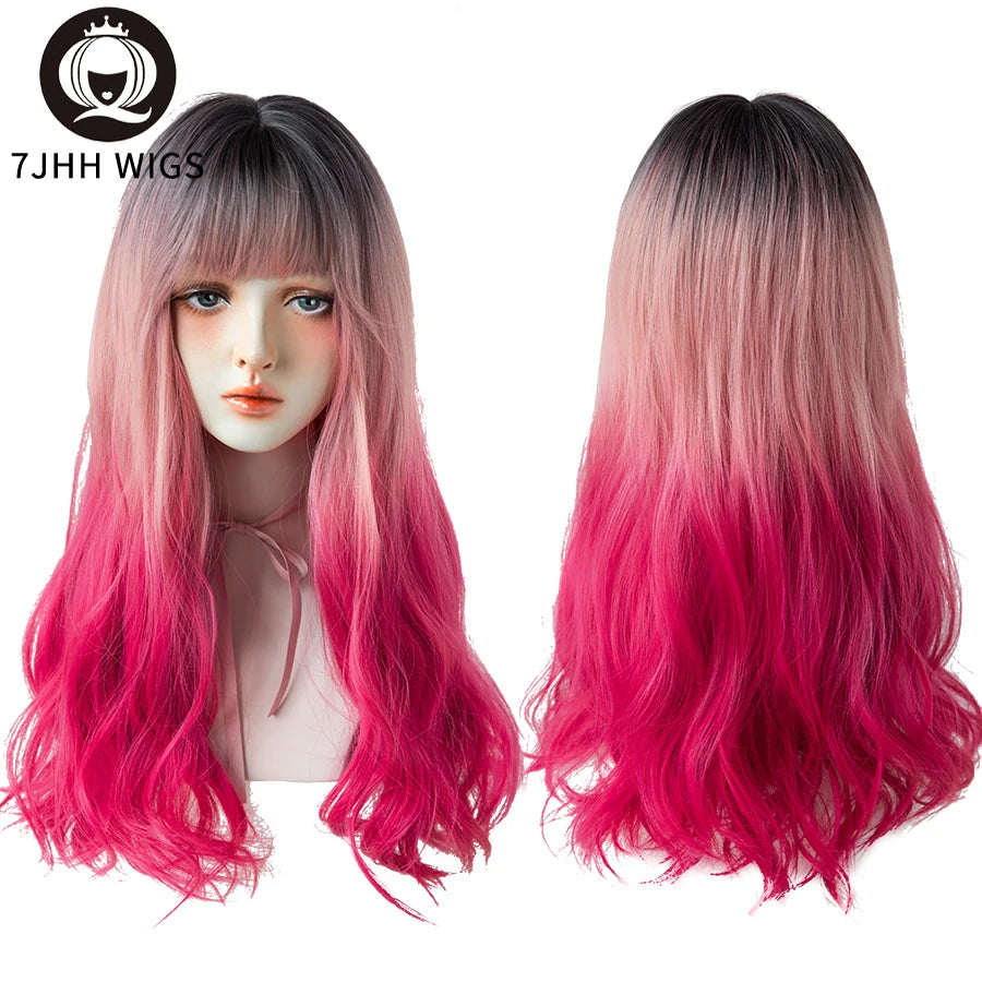 Long Wavy Synthetic Black Wigs For Women