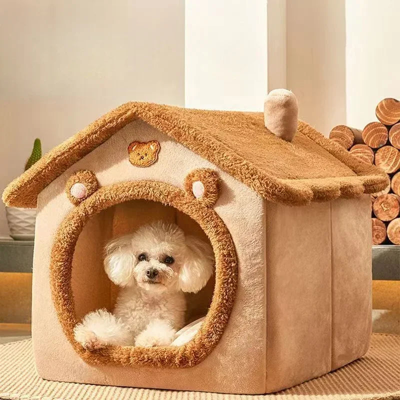 All Seasons Warm Washable Cat Dog House Indoor Soft Removable Cushion