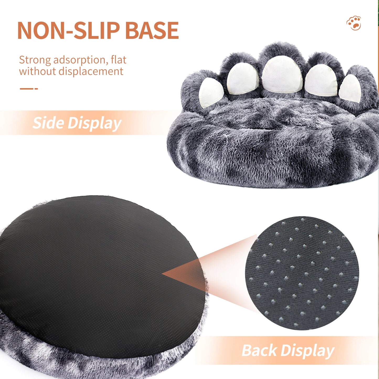 Cozy Comfy Pet Dog Bed Paw Shape Warm Dog Bed Cushion
