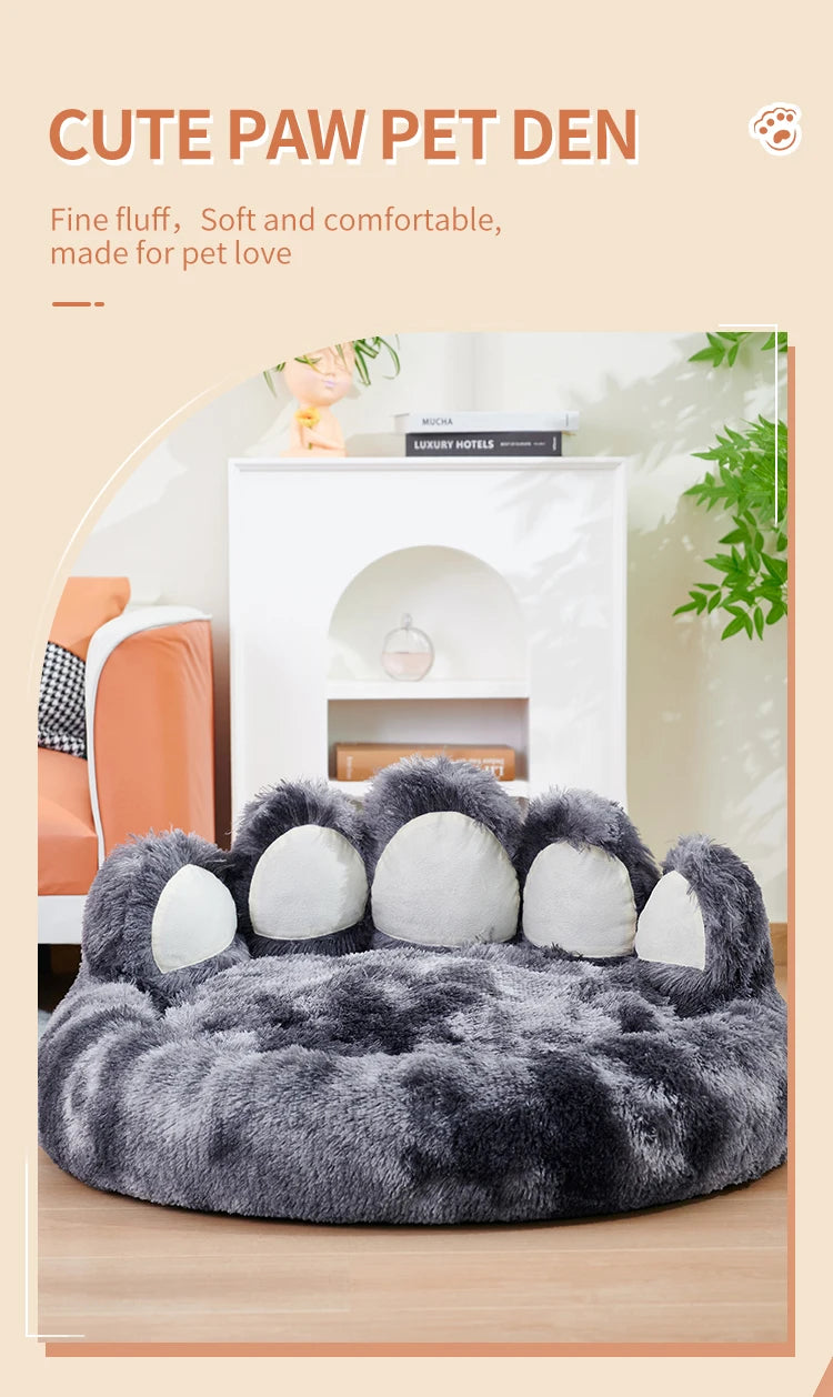 Cozy Comfy Pet Dog Bed Paw Shape Warm Dog Bed Cushion