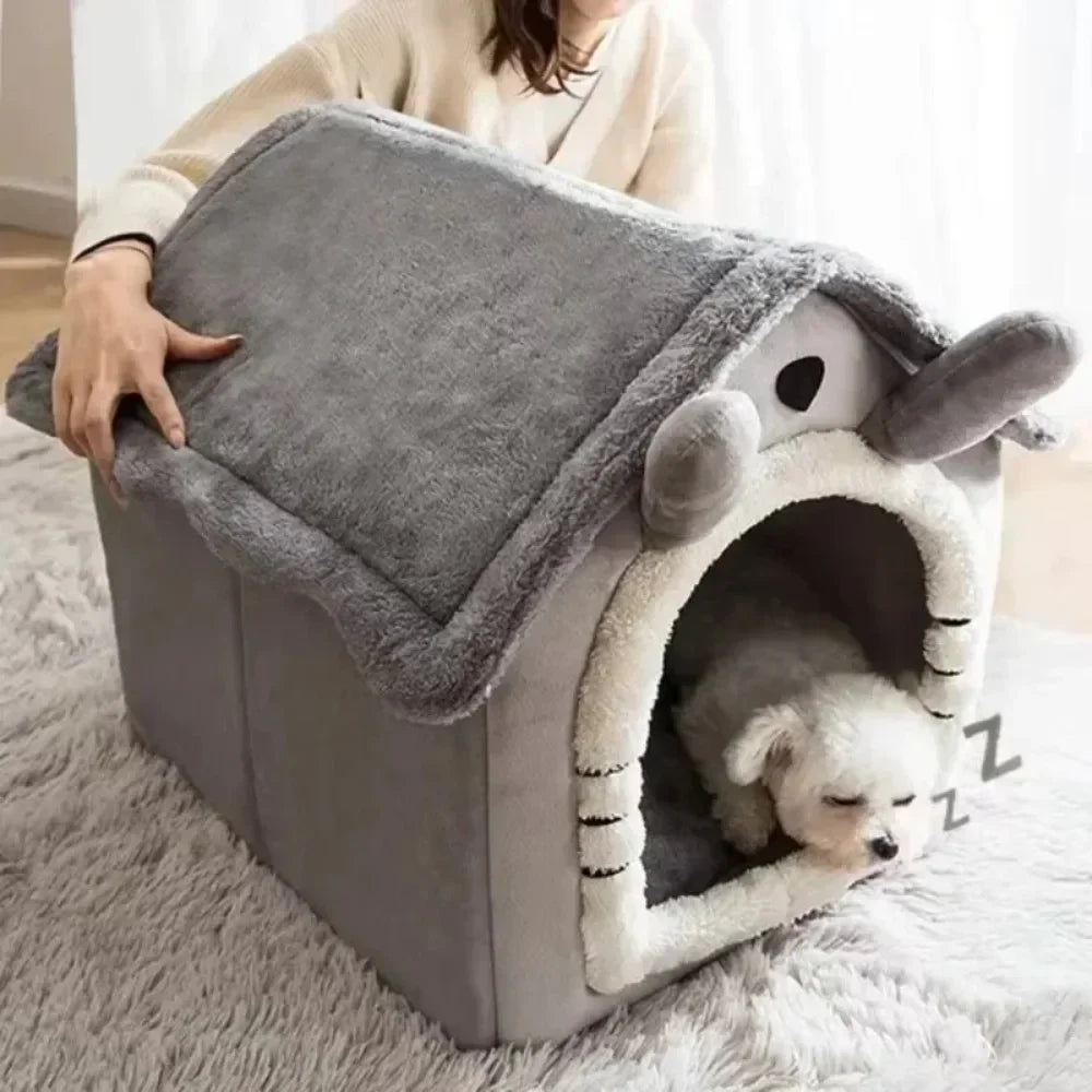 All Seasons Warm Washable Cat Dog House Indoor Soft Removable Cushion