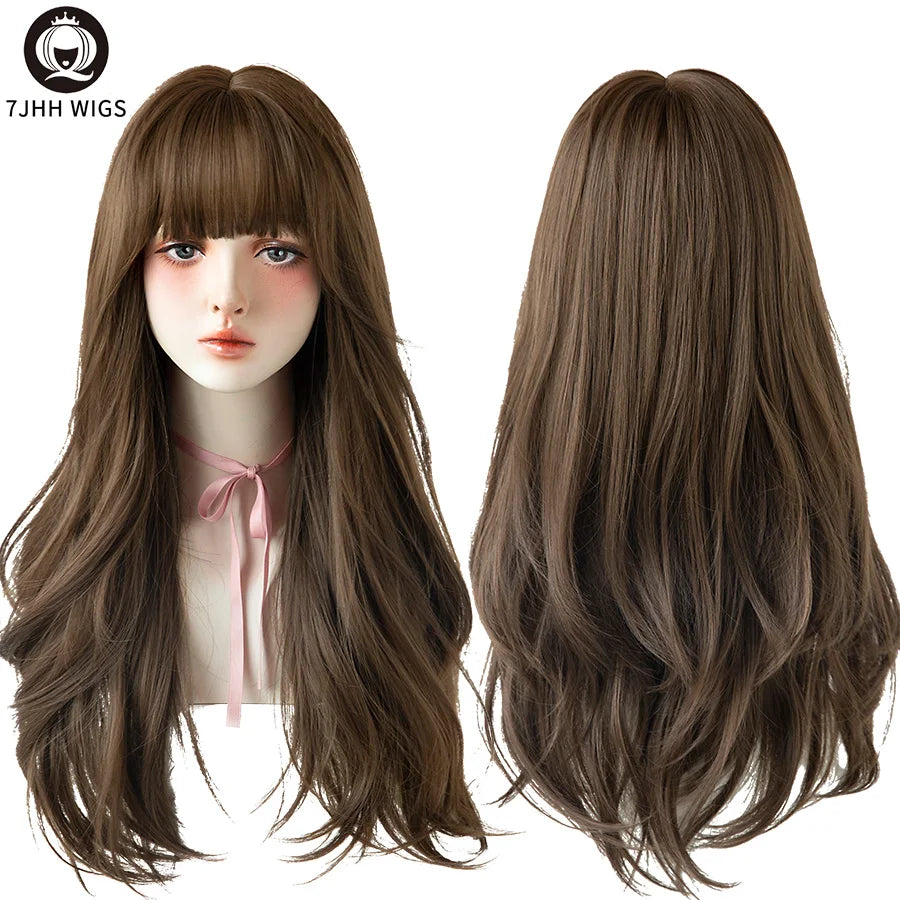 Long Wavy Synthetic Black Wigs For Women