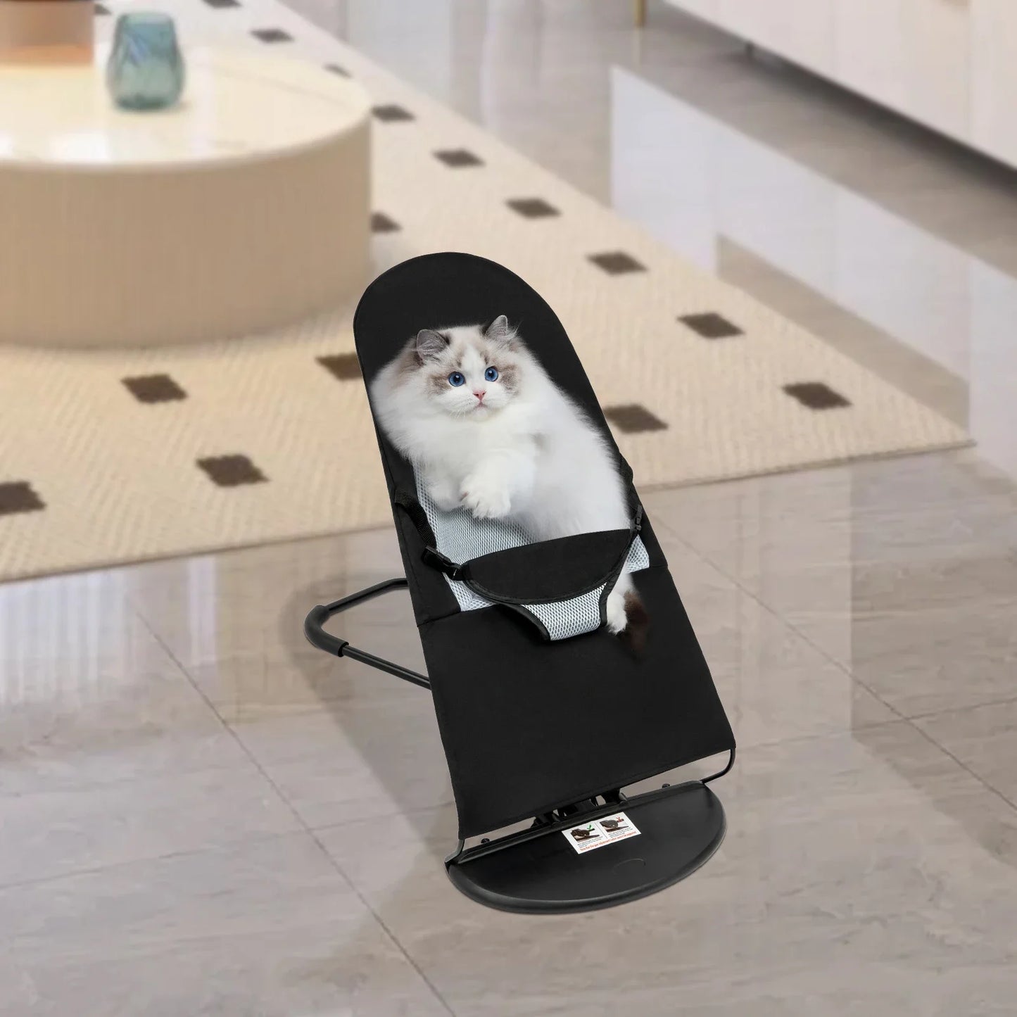 Pet Rocking Chair for Small/Medium Dogs & Cats, 33lb Capacity