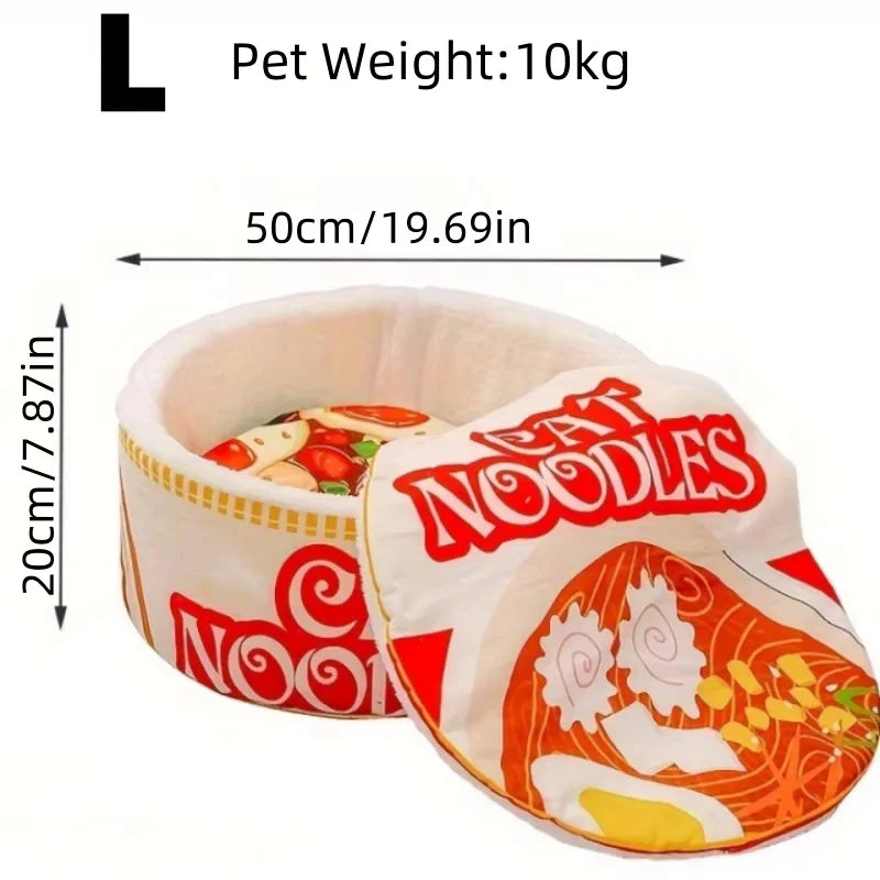The New Winter Cartoon Ramen Cat Nest Love