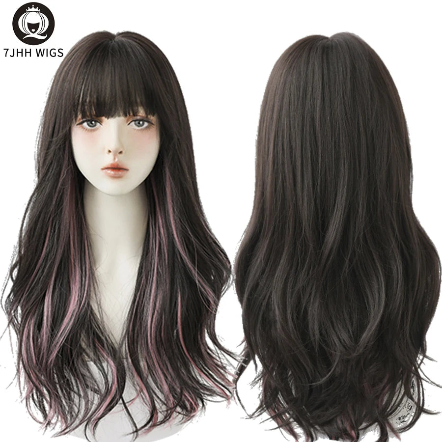 Long Wavy Synthetic Black Wigs For Women