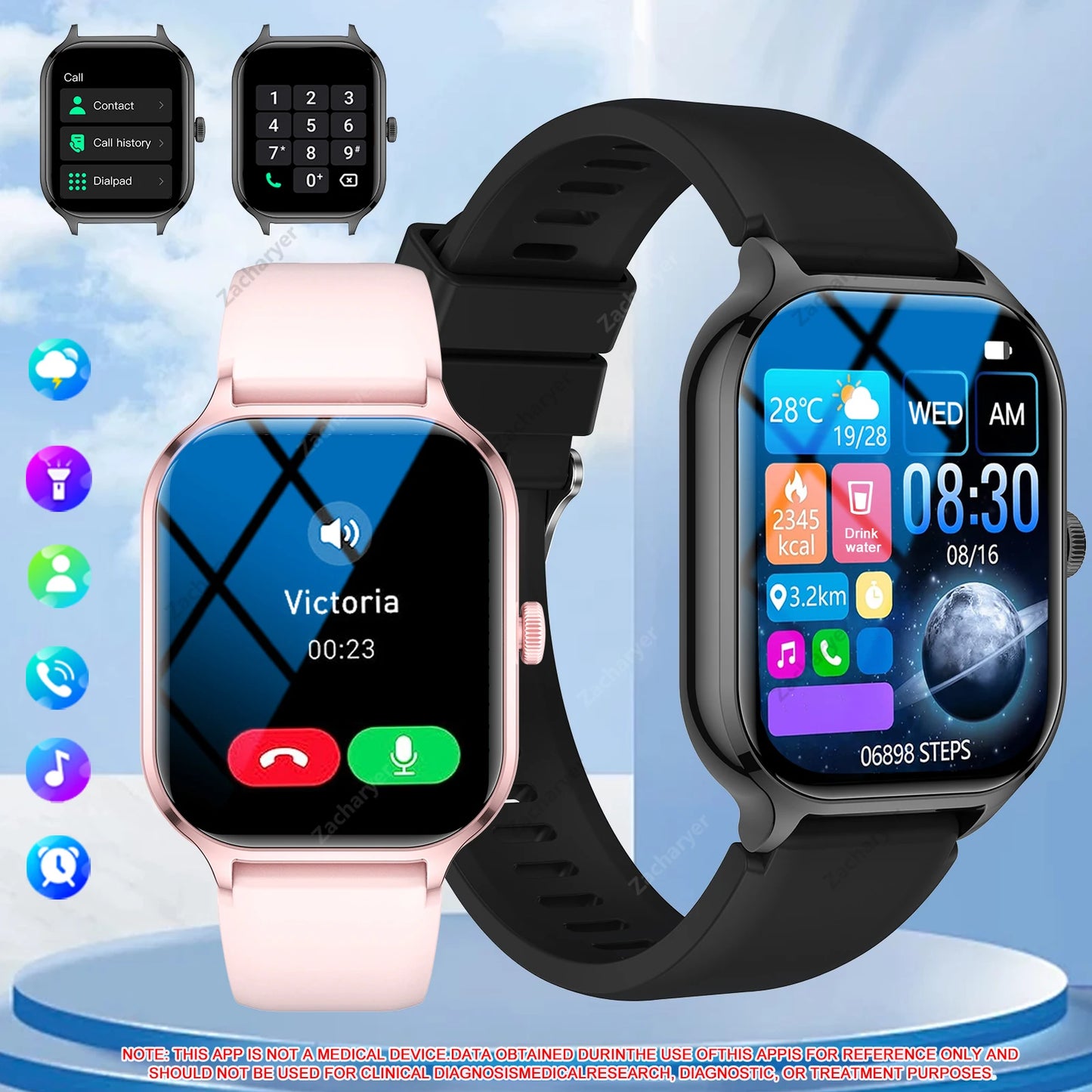 Smart watch full touch screen, sports watch