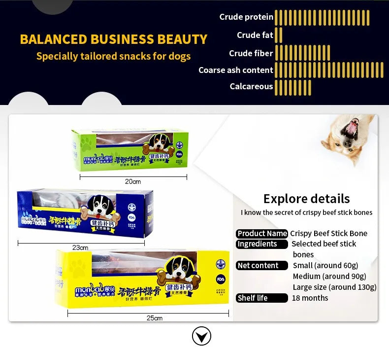 Pet Dog Snacks Crispy Beef Stick