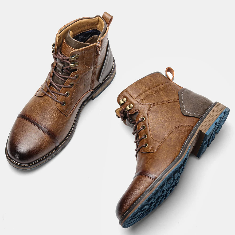 Retro Men Ankle Boots Casual  Men Boots