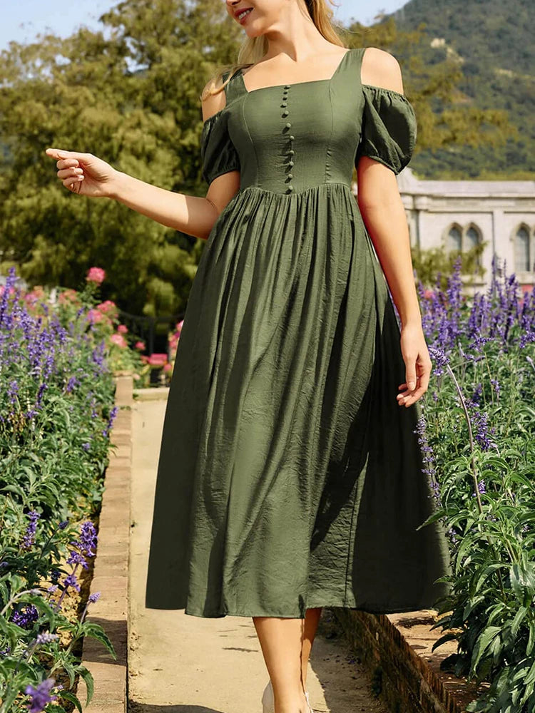 Women Renaissance Summer Midi Dress