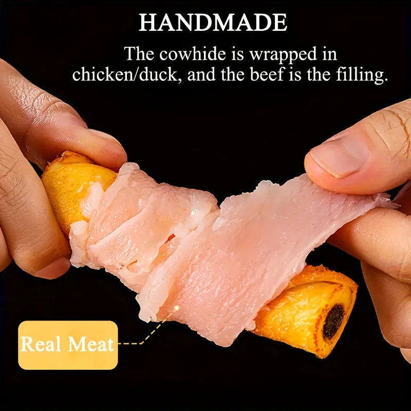 Chicken Wrapped Cowhide Stick,