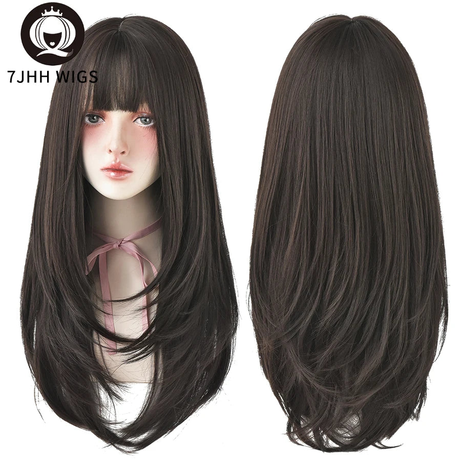 Long Wavy Synthetic Black Wigs For Women